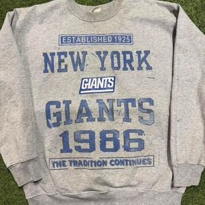 New‎ York Giants grey crewneck sweatshirt Size L #NFL